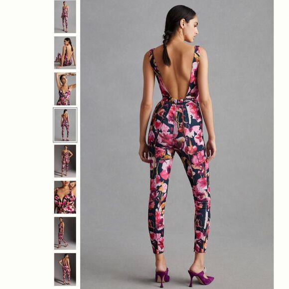 Anthropologie Floral Sweetheart Jumpsuit - Picture 4 of 4